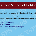 “Political Parties and Democratic Regime Change in Myanmar” by Richard Roewer (DPhil Candidate University of Oxford/Junior Reserach Fellow GIGA)